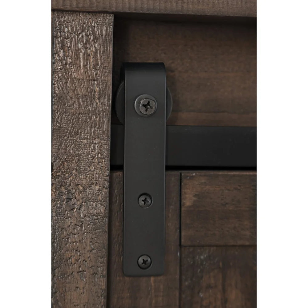 Madison County Barnwood King Barn Door Bed - Ornate Home