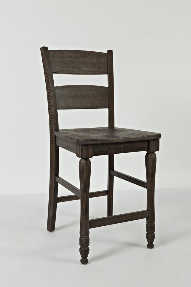 Madison County Barnwood Ladderback Stool (Set of 2) - Ornate Home