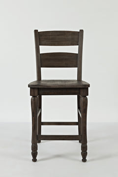 Madison County Barnwood Ladderback Stool (Set of 2) - Ornate Home