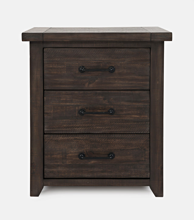 Madison County Barnwood Nightstand w/ Power Unit - Ornate Home