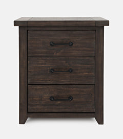 Madison County Barnwood Power Nightstand - Ornate Home