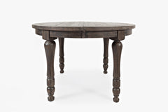 Madison County Barnwood Round to Oval Dining Table w/ 4 Chairs - Ornate Home