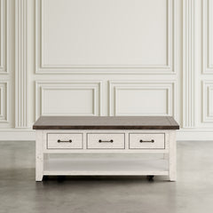 Madison County Harris Vintage White Cocktail Table - Ornate Home