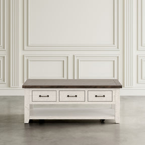 Madison County Harris Vintage White Cocktail Table - Ornate Home