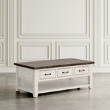 Madison County Harris Vintage White Cocktail Table - Ornate Home