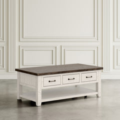 Madison County Harris Vintage White Cocktail Table - Ornate Home
