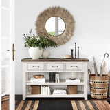 Madison County Harris Vintage White Console Table - Ornate Home