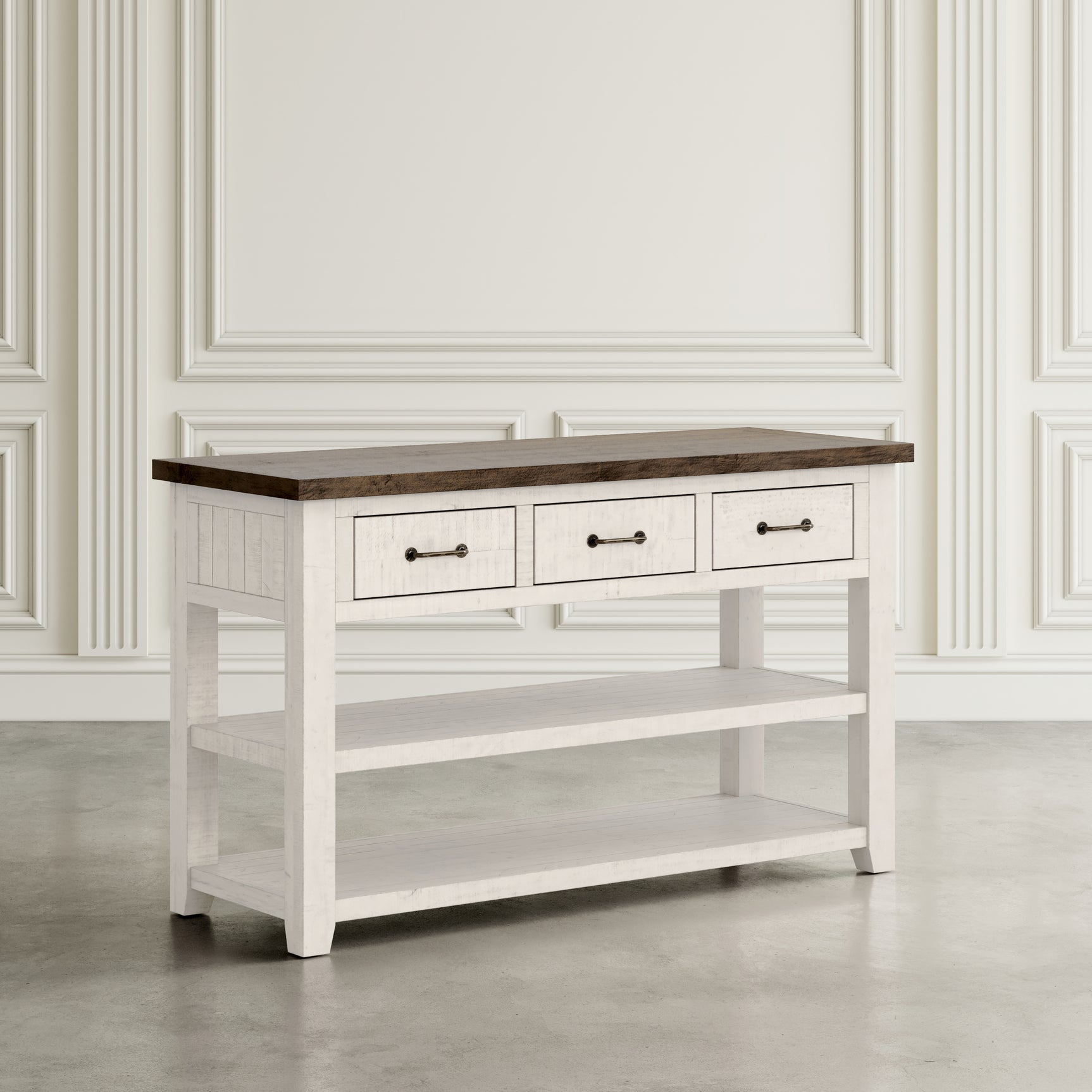 Madison County Harris Vintage White Console Table - Ornate Home