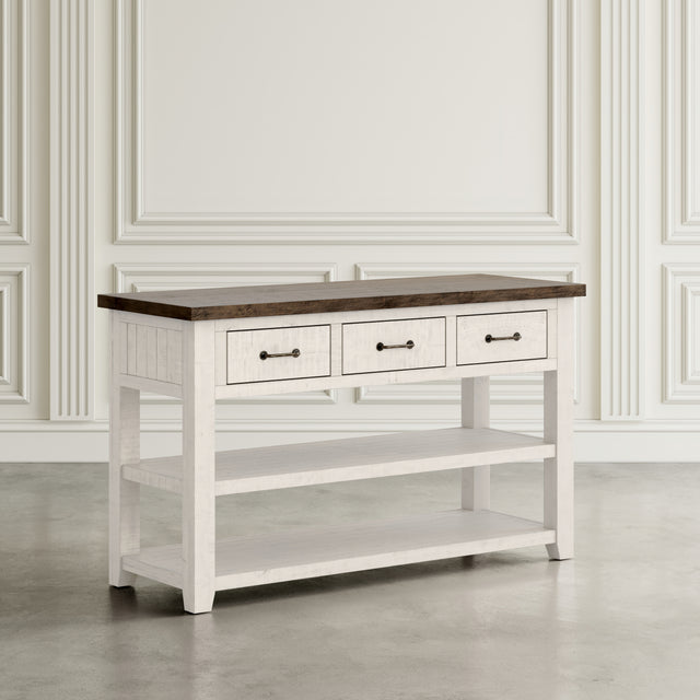 Madison County Harris Vintage White Console Table - Ornate Home