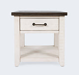 Madison County Harris Vintage White End Table - Ornate Home
