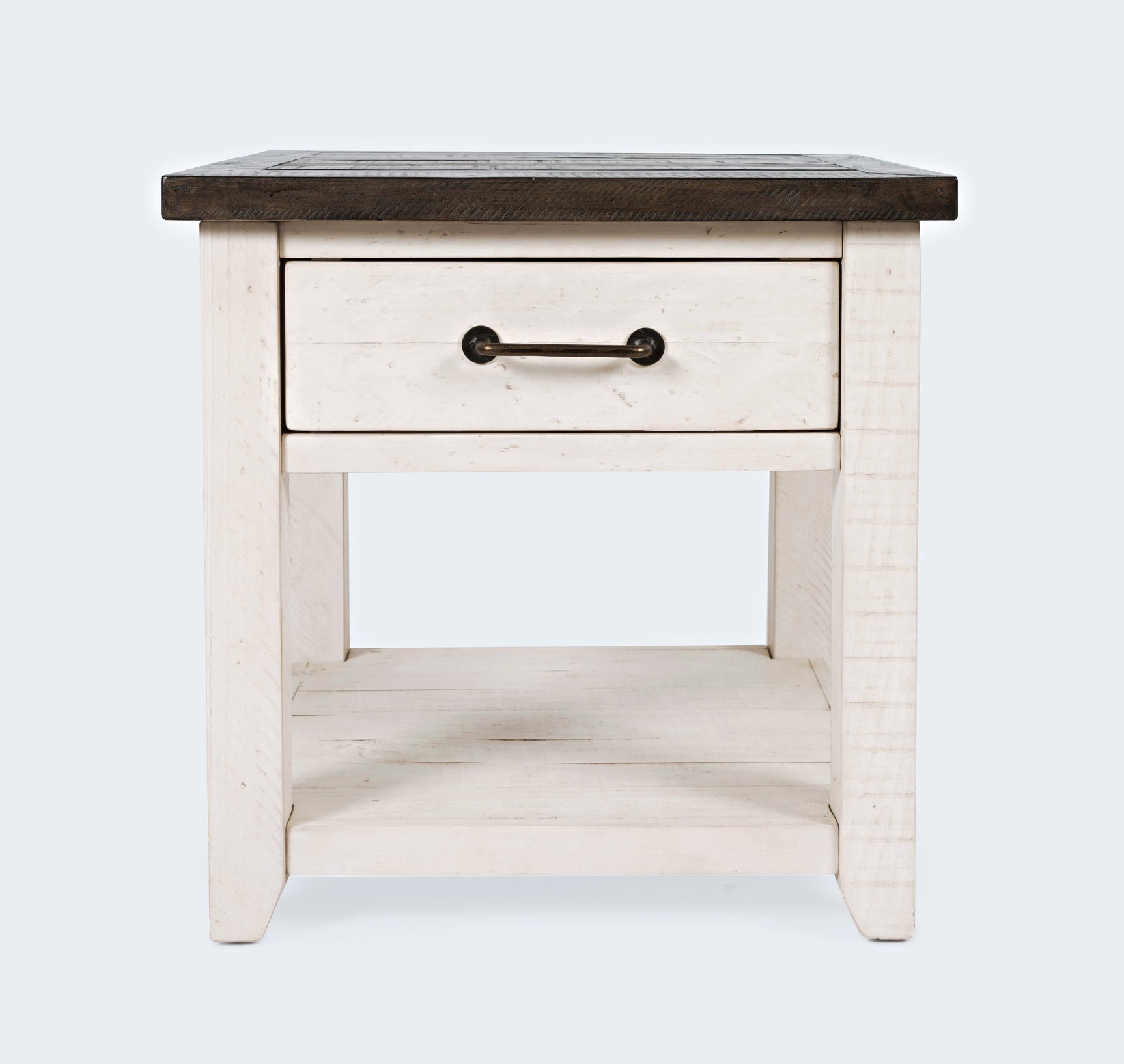 Madison County Harris Vintage White End Table - Ornate Home