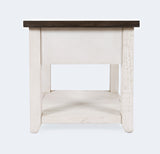 Madison County Harris Vintage White End Table - Ornate Home