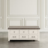 Madison County Harris Vintage White Lift Lid Cocktail Table - Ornate Home