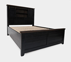 Madison County Vintage Black 4-Piece Queen Barn Door Bedroom Set - Ornate Home