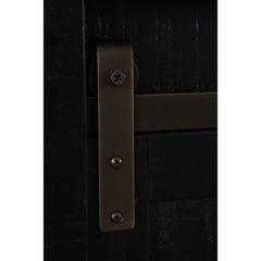 Madison County Vintage Black 4-Piece Queen Barn Door Bedroom Set - Ornate Home