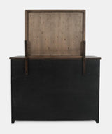 Madison County Vintage Black 3-Piece Queen Panel Bedroom Set - Ornate Home