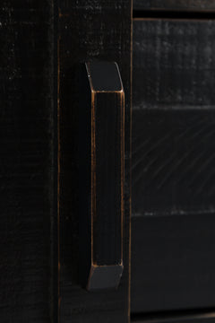 Madison County Vintage Black 32 Barn Door Accent Cabinet - Ornate Home
