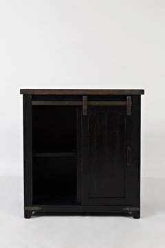 Madison County Vintage Black 32 Barn Door Accent Cabinet - Ornate Home