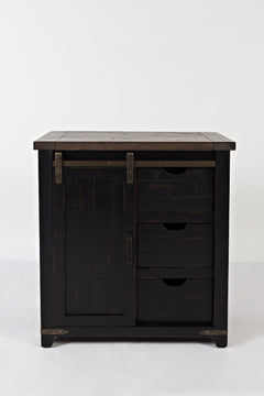 Madison County Vintage Black 32 Barn Door Accent Cabinet - Ornate Home