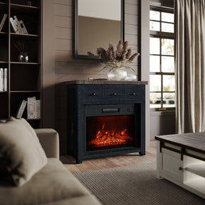 Madison County Vintage Black 32 Fireplace - Ornate Home