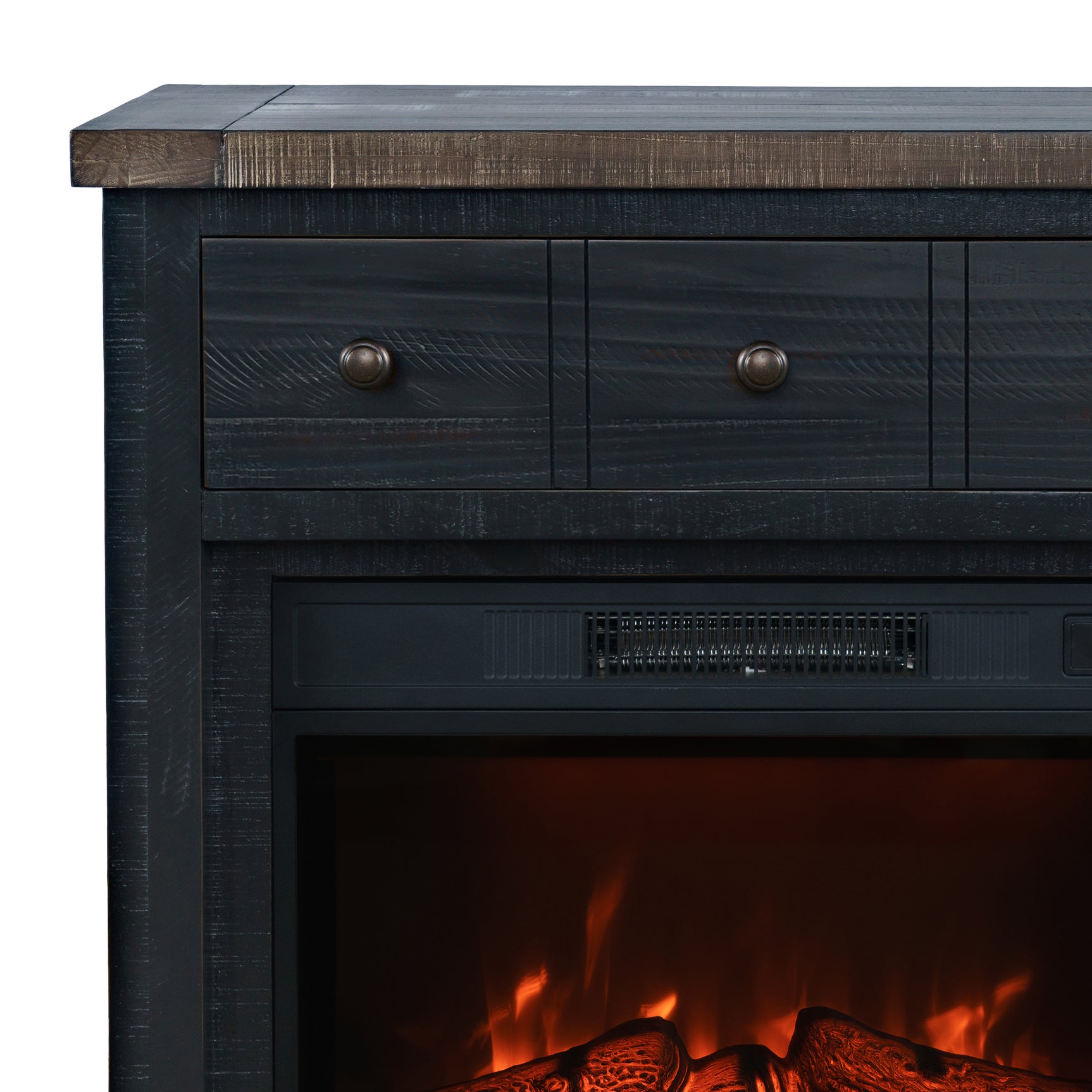 Madison County Vintage Black 32 Fireplace - Ornate Home