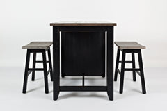 Madison County Vintage Black 3pc Counter Set - Ornate Home