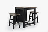 Madison County Vintage Black 3pc Counter Set - Ornate Home
