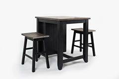 Madison County Vintage Black 3pc Counter Set - Ornate Home