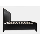 Madison County Vintage Black 3-Piece King Panel Bedroom Set - Ornate Home