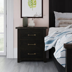 Madison County Vintage Black 5-Piece Queen Barn Door Bedroom Set - Ornate Home