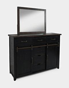 Madison County Vintage Black 4-Piece Queen Panel Bedroom Set - Ornate Home
