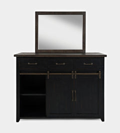 Madison County Vintage Black 4-Piece Queen Panel Bedroom Set - Ornate Home