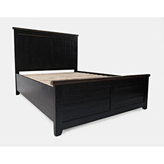 Madison County Vintage Black 4-Piece Queen Panel Bedroom Set - Ornate Home