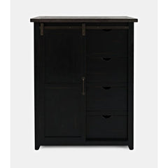 Madison County Vintage Black 5-Piece Queen Barn Door Bedroom Set - Ornate Home