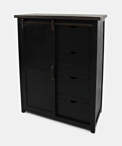 Madison County Vintage Black 5-Piece Queen Panel Bedroom Set - Ornate Home