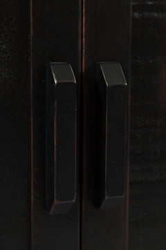 Madison County Vintage Black 60 Barn Door Server - Ornate Home
