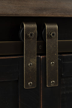 Madison County Vintage Black 60 Barn Door Server - Ornate Home