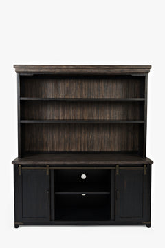 Madison County Vintage Black 70 Barndoor Hutch Server - Ornate Home