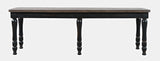 Madison County Vintage Black Dining Bench - Ornate Home