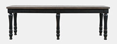 Madison County Vintage Black Dining Bench - Ornate Home