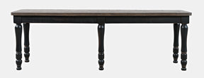 Madison County Vintage Black Dining Bench - Ornate Home
