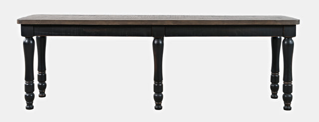 Madison County Vintage Black Dining Bench - Ornate Home