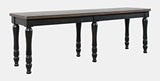 Madison County Vintage Black Dining Bench - Ornate Home