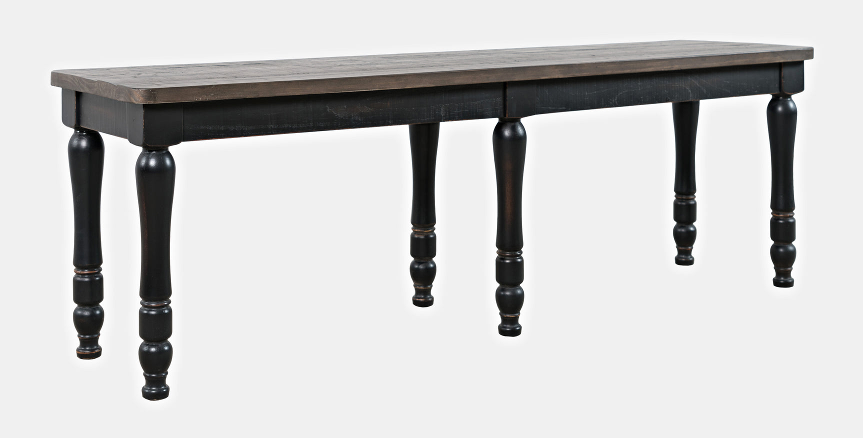Madison County Vintage Black Dining Bench - Ornate Home