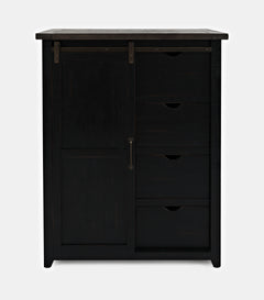 Madison County Vintage Black Door Chest - Ornate Home