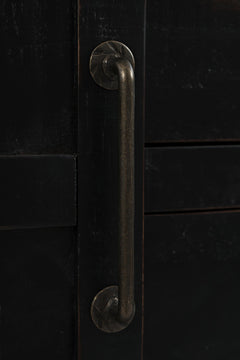 Madison County Vintage Black Door Chest - Ornate Home