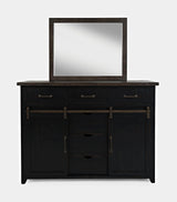 Madison County Vintage Black Door Dresser - Ornate Home