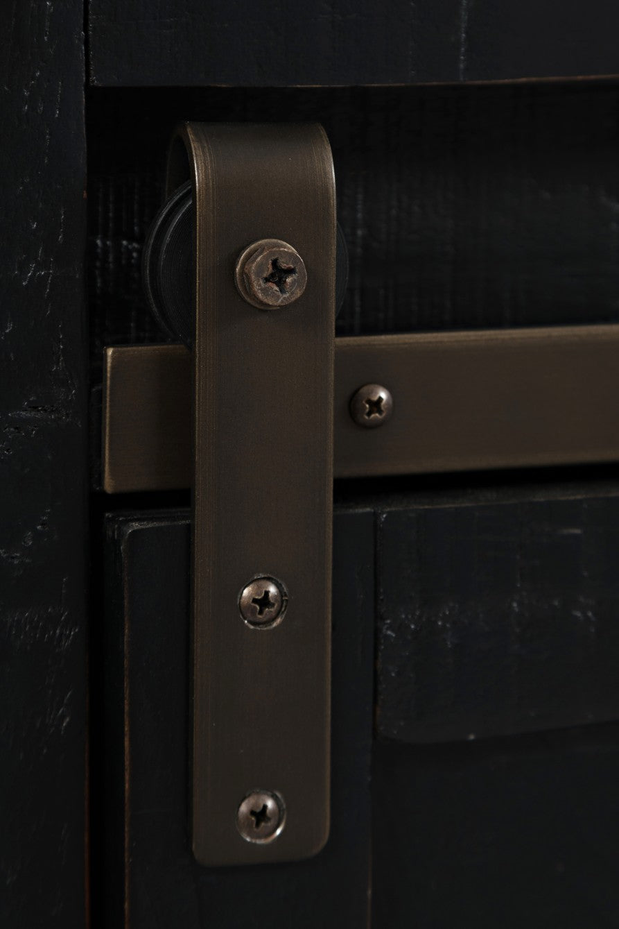 Madison County Vintage Black Door Dresser - Ornate Home