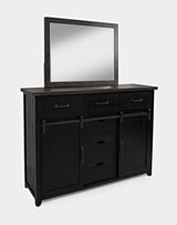 Madison County Vintage Black Door Dresser - Ornate Home