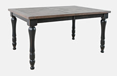 Madison County Vintage Black Ext Dining Dining Table w/ 4 Chairs - Ornate Home